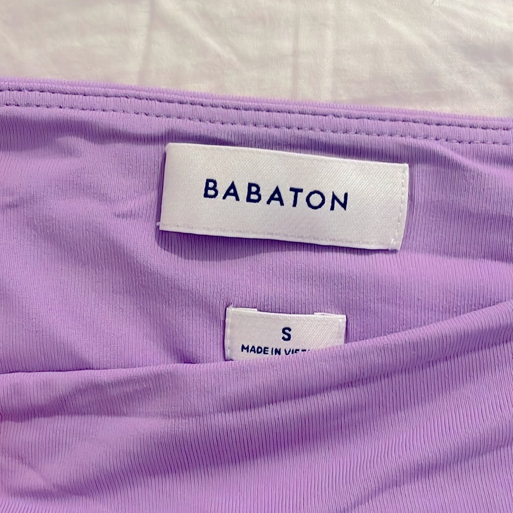 Aritzia vacation contour long sleeve body suit - bright lavender - Picture 4 of 4